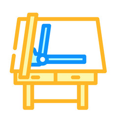 Drafting Table Architectural Drafter Color Icon