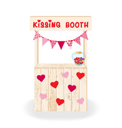 Kissing Booth Festive Decoration Made Of Wood