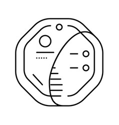 Smart Smoke Detector Home Line Icon