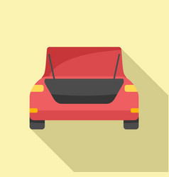 Trip Car Trunk Icon Flat Vehicle Door