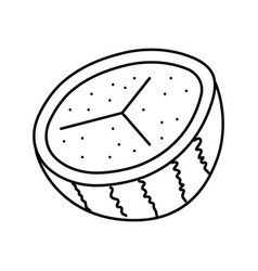 Cut Ripe Watermelon Line Icon