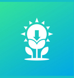 Photosynthesis Icon With Plant And Sun