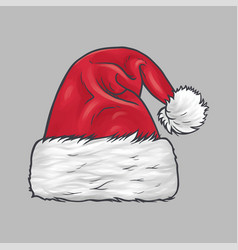 Santa Red Hat Cartoon Drawing Hand Drawn Style