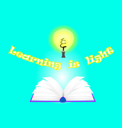 An Lightbulb Over An Open Book