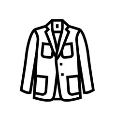 Blazer Outerwear Male Line Icon