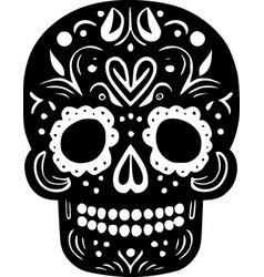 Sugar Skull - Minimalist And Simple Silhouette