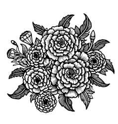 American Traditional Marigold Tattoo Art