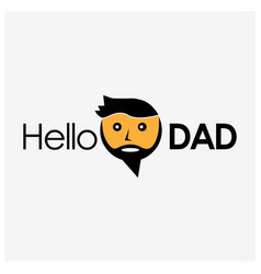 Hello Dad Icon Flat Design