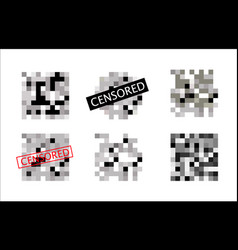 Set Pixel Censored Signs Censor Bar Concept