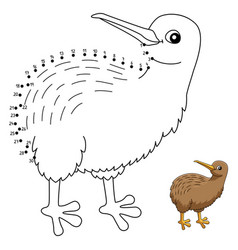 Dot To Kiwi Animal Coloring Page For Kids