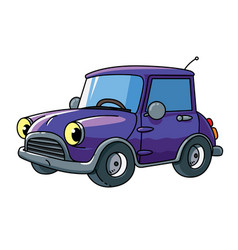 Small Retro Car With Eyes