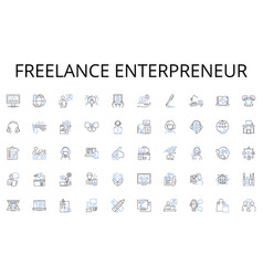 Freelance Enterpreneur Line Icons Collection