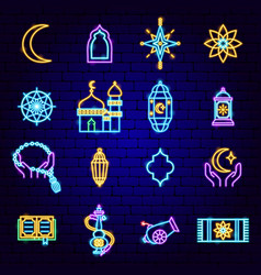 Ramadan Holiday Neon Icons