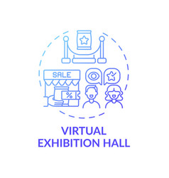 Virtual Exhibition Hall Concept Icon