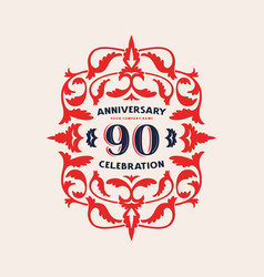 90 Years Anniversary Celebration Card