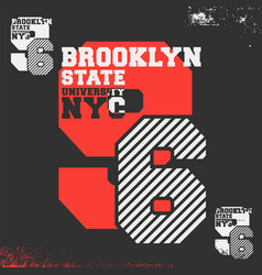 Brooklyn State University Nyc Print For T-shirt