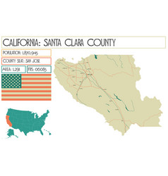 Large And Detailed Map Of Santa Clara County