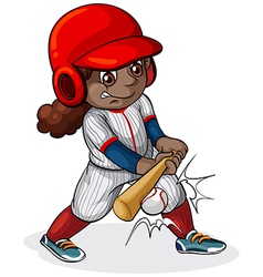 A Black Girl Playing Baseball