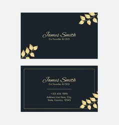 Front And Back Presentation Of Business Card