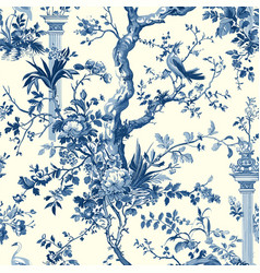 Toile De Jouy Vintage Floral Seamless Pattern 02