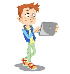 Boy Using Tablet