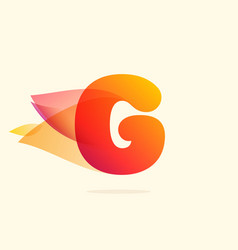 Burning Fire G Letter Logo With Red Tails