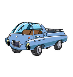 Funny Small Retro Car With Eyes