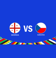 Georgia And Czechia Match Emblem European Nations