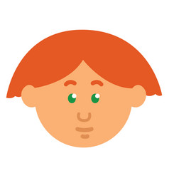 Girl With Short Orange Hair And Green Eyes