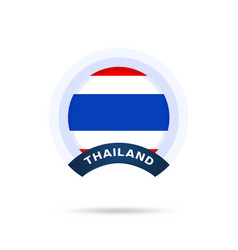 Thailand National Flag Circle Button Icon Simple