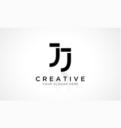 Alphabet Letter Jj Logo Design With Glossy