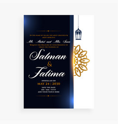 Islamic Nikah Ceremony Event Card Template