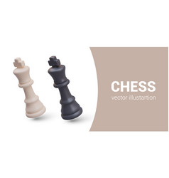 3d Black And White Chess King In Tilted Position