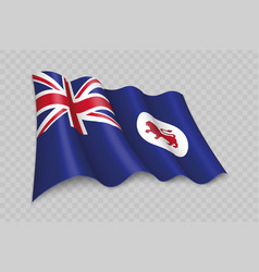 3d Realistic Waving Flag Of Tasmania Is A State