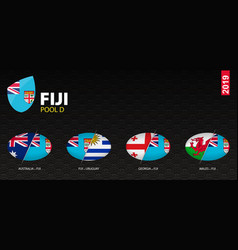 All Games Fiji Rugby Team In Pool D Stylized