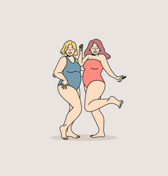 Chubby Girls In Swimsuits Acceptance Their Bodies