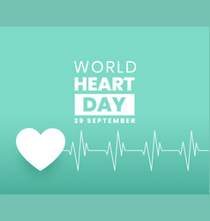 Modern World Heart Day Cardiogram Background