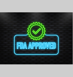 Neon Icon Fda Approved Green Label On White