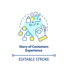 Story Of Customers Experience Concept Icon