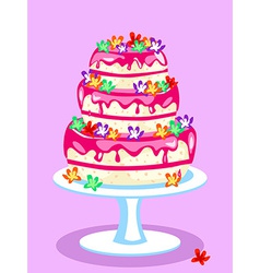 Three Tier Pink Cake