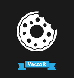 White Donut With Sweet Glaze Icon Isolated