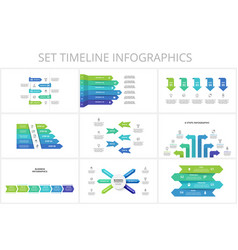 Set Timeline With 7 6 5 4 Elements Infographic