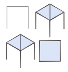 Table Isometry View From Above Isolated