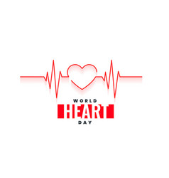 Line Style World Heart Day Cardiac Background