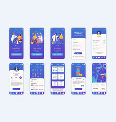 Medicine Concept Screens Set For Mobile App