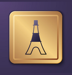 Purple Eiffel Tower Icon Isolated On