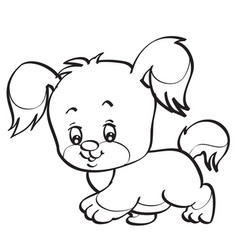 Sketch A Cute Puppy With Big Ears Coloring