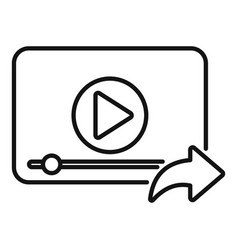 Video Player Icon Outline Chart Graphic