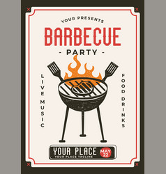 Barbecue Party Flyer Template Bbq Grill Card