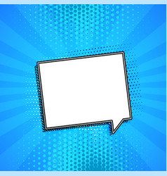 Comic Chat Bubble On Blue Background With